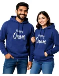 Happy Onam Unisex Hoodie Cotton Fleece Sweatshirt royal-blue