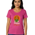 Happy Onam Kathakali Face Womens T-Shirt Size S to 2XL