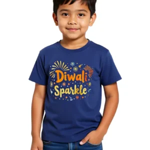 Diwali Sparkle Boys T-Shirt Royal Blue
