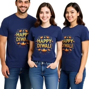 Happy Diwali Unisex T-Shirt – Festive Cotton Tee for Men & Women - Royal Blue