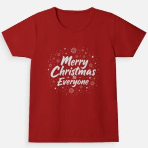 Girls Merry Christmas T-Shirt | Kids Christmas Wear – FavePlaza