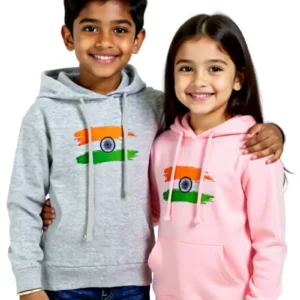 Indian Tricolour Pride Kids Unisex Hoodie
