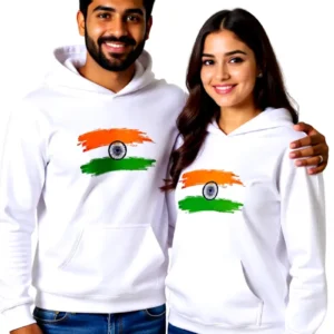 Indian Tricolour Pride Unisex Pullover Hoodie