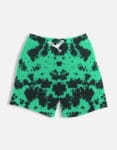 Unisex Tie Dye Shorts – Cotton Blend Streetwear -Green Black
