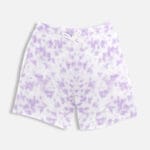 Unisex Tie Dye Shorts – Cotton Blend Streetwear - White Lavender