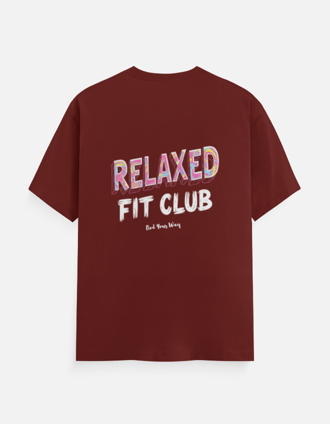Brick Red Relaxed Fit Club Plus Size T-Shirt | 4XL to 7XL Comfort Wear