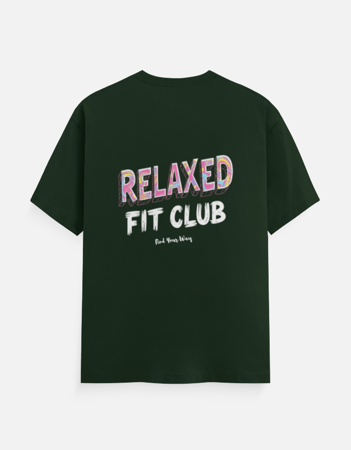Bottle Green Relaxed Fit Club Plus Size T-Shirt | 4XL to 7XL Comfort Wear