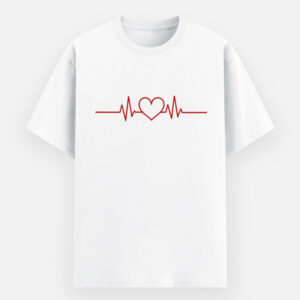 Couple Heartbeat Graphic T-Shirt for Men & Women | FavePlaza