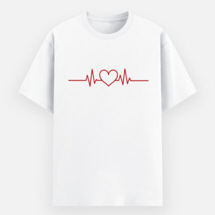 Couple Heartbeat Graphic T-Shirt for Men & Women | FavePlaza