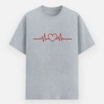 Couple Heartbeat Graphic T-Shirt for Men & Women | FavePlaza