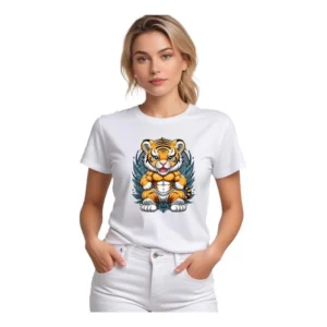 Women's Baby Tiger Graphic T-Shirt - White
