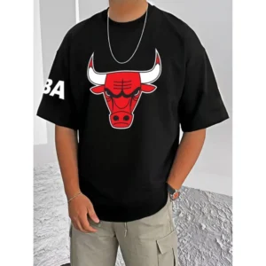 Men's Bull Head Graphic T-Shirt - Black