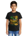 Happy Onam Graphic Black T-Shirt for Boys