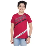 PID 63999 Boy s Cotton Grapic Printed Round Neck T Shirt Marron 1 1000x1000 1