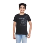 PID 64004 Boy s Cotton Grapic Printed Round Neck T Shirt Black 1 1000x1000 1