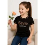 PID 64005 Girl s Cotton Printeded Round Neck T Shirt Black 4 1000x1000 1