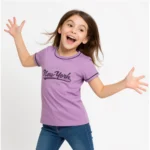 PID 64006 Girl s Cotton Printeded Round Neck T Shirt Lavander 2 1000x1000 1