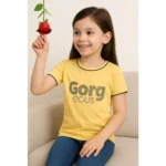 PID 64007 Girl s Cotton Printeded Round Neck T Shirt Yellow 4 1000x1000 1