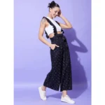 PID 65391 Women s Rayon Pinafore Shoulder Straps Jumpsuit Black 4 1000x1000 1