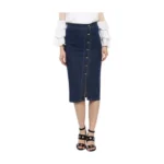 PID 65444 Women s Denim Front Button Buttoned Skirt Blue 1 1000x1000 1