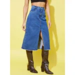 PID 65457 Women s Denim Solid Buttoned Skirt Blue 4 1000x1000 1