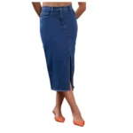 PID 65461 Women s Denim Lycra Solid Button Skirt Blue 1 1000x1000 1