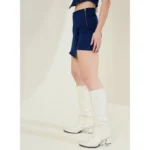 PID 65467 Women s Denim Lycra Solid Zip Closure Skorts Navy 2 1000x1000 1
