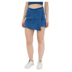 PID 65468 Women s Denim Lycra Solid Zip Closure Skorts Blue 1 1000x1000 1