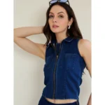 PID 65494 Women s Denim Lycra Solid Sleeveless Top Black 3 1000x1000 1