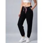 PID 65514 Women s Cotton Twill Solid Elasticated Trousers Black 4 1000x1000 1