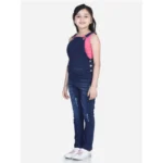 PID 66049 Girl s Buttoned Distressed Dungaree Blue 2 1000x1000 1