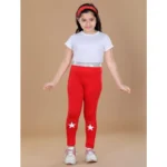 PID 66121 Girl s Elasticated Star Print Leggings Red 2 1000x1000 1