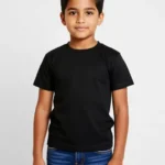 Boys' plain t-shirt combo black