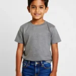 Boys' plain t-shirt combo charcoal melange