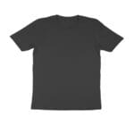 Black plain men's round neck T-shirt