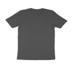 Charcoal grey plain men's round neck T-shirt