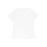 White plain women's round neck T-shirt