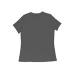Charcoal grey plain women's round neck T-shirt