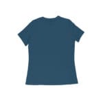 Navy blue plain women's round neck T-shirt