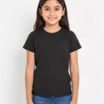 girls' plain t-shirt combo - Black