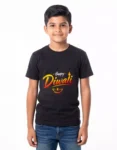 Black Happy Diwali boys' T-shirt with colourful diya print