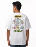 Hey You! Unisex Motivational Oversized T-Shirt – White 240 GSM | XS–XXL