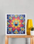 Diwali Framed Poster – 12x12 Inch Diya Wall Art
